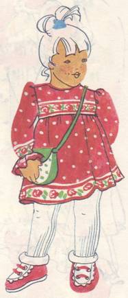шитье детского платья из платков